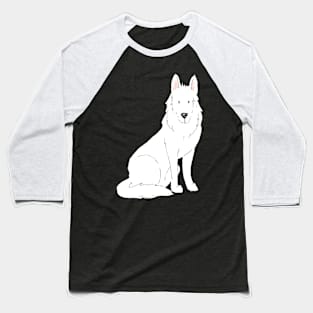 White German Shepherd Baseball T-Shirt